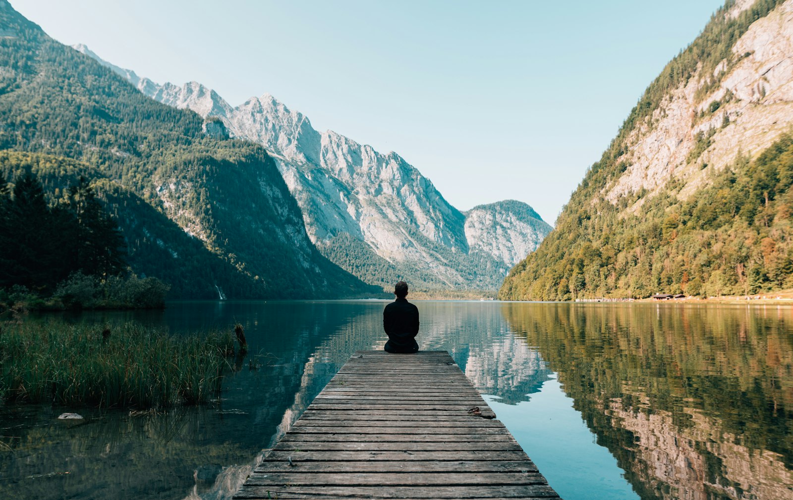 Sunrise over calm water